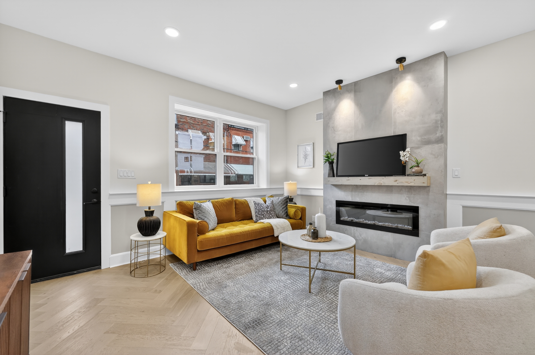 Modern living room renovation completed by HousePro
